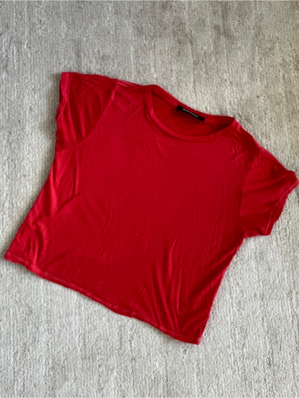 Reformation Jeans Red Tshirt - Short Sleeve - Crop - Size Medium